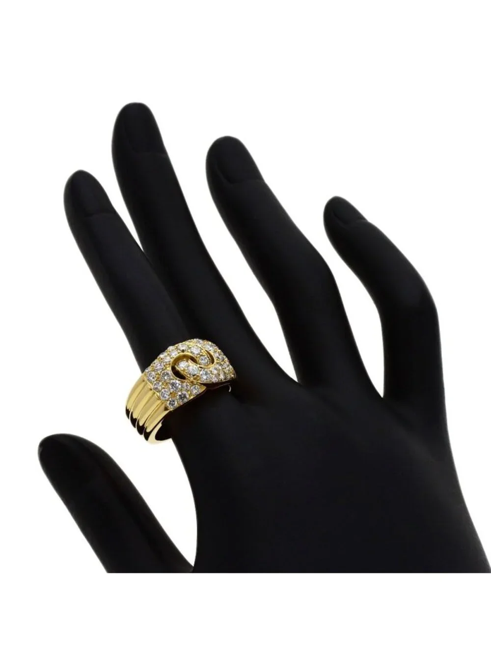 Bvlgari Vintage Diamond Ring 18K Yellow Gold